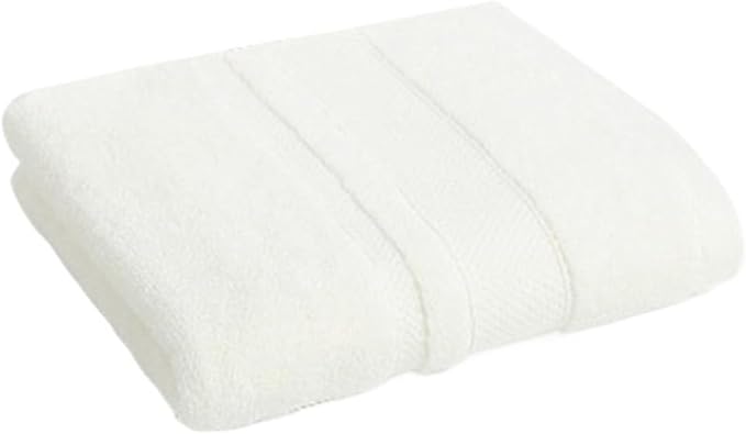 3 Pack Cotton Towels, Thick Soft Bath Face Towels, 72x35cm Solid Color(White)