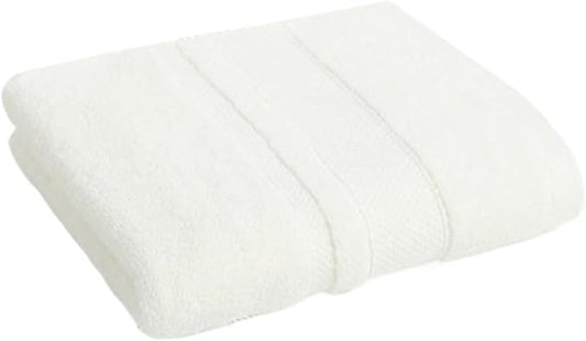 3 Pack Cotton Towels, Thick Soft Bath Face Towels, 72x35cm Solid Color(White)