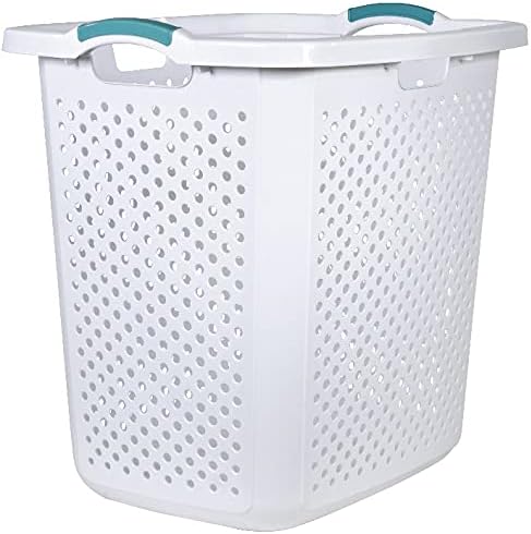 Home Logic XL Lamper Laundry Basket 2.5 Bushel, White