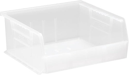 Hudson Exchange 11" x 11" x 5" Plastic Stackable Storage Bin and Hanging Container (Clear, 1 Pack)