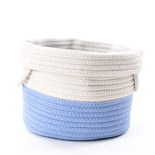 Cotton Storage Tote Basket - Blue and White