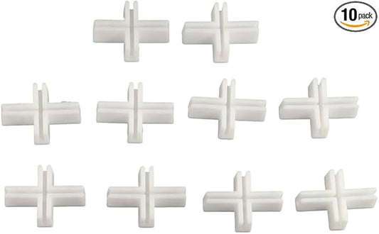 Pokinge 10Pcs Plastic Drawer Dividers Side Fixing Buckle,Fixed Drawer Divider Clip for DIY Adjustable Drawer Dividers Dressing Table Tools Drawer Partition Accessories