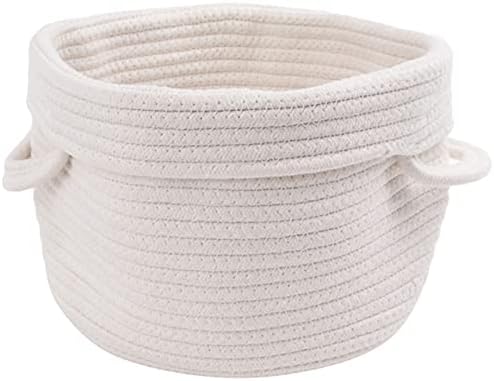 Cotton Rope Storage Basket - White (9"h x 10"D)