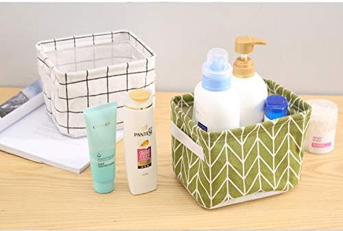 Fabic Storage Basket Baby Nursery Basket College Dorm Basket For Makeup, Book 7.9"*6.3"*5.5" - 4 pack