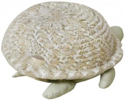 Lorena Canals Basket for Kids Baby Turtle. Olive Ivory Natural Size: 4" x 10" x 9"