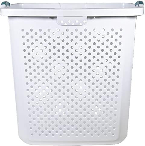 Home Logic XL Lamper Laundry Basket 2.5 Bushel, White