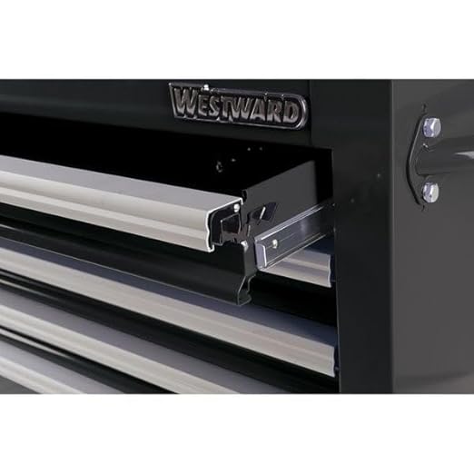 Westward 26-11/16" Rolling Cabinet, 5 Drawers, Black