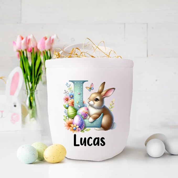 callie Personalized Easter Basket Stuffers, Custom Initial and Name on Basket Stuffers, Easter Bonus Gifts Brithday Gifts for Family Son Daughter (Cute Rabbit)