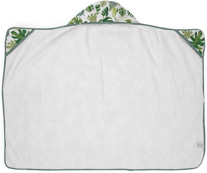 Little Unicorn Hooded Bath Towel | Absorbent Cotton & Terry Blend | Larger Size for Baby & Toddlers, 1-6 Years (Tropical Leaf)