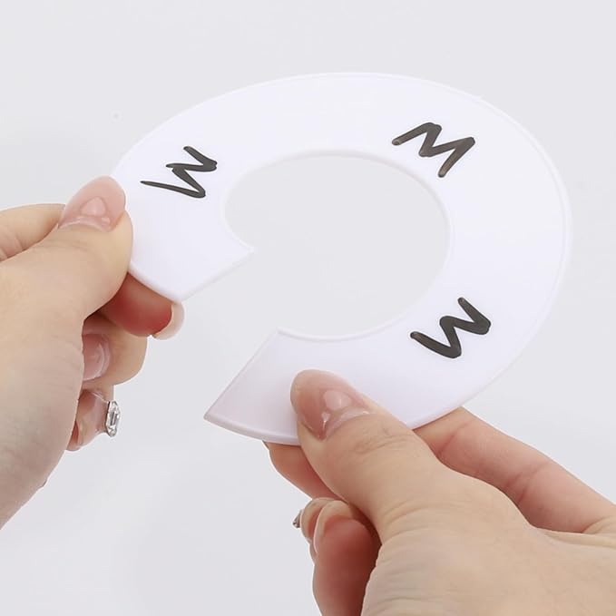 LoveBB 40 Pcs Closet Dividers for Hanging Clothes, Baby Closet Divider with 1 Marker Pen, Easy Sorting