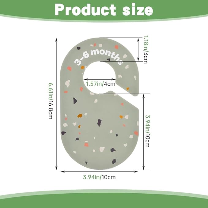 8pcs Baby Closet Divider for Closet Baby Wardrobe Organizer Nursery Hanger Month Dividers for Clothing Organizer Size Separators for Newborn to 2T(Color:Color)