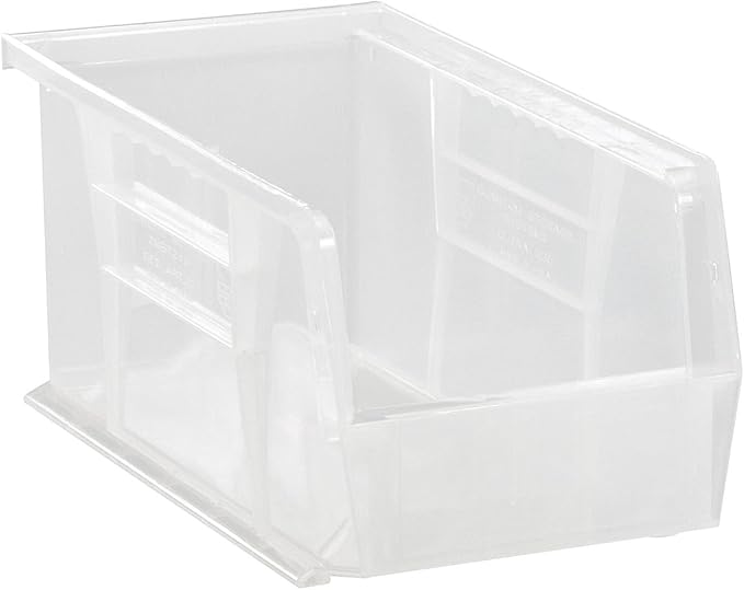 Hudson Exchange 11" x 5-1/2" x 5" (6 Pack) Plastic Stackable Storage Bin and Hanging Container, Clear