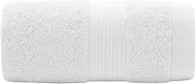 6 Pack Cotton Face Towels, Soft & Absorbent Bath Towels for Women Men, 35x35cm(White)