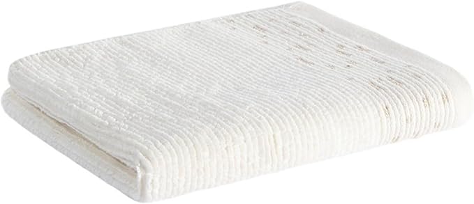 3 Pack Cotton Bath Towels 100g Absorbent & Soft Face Hand Towels for Adults(White)