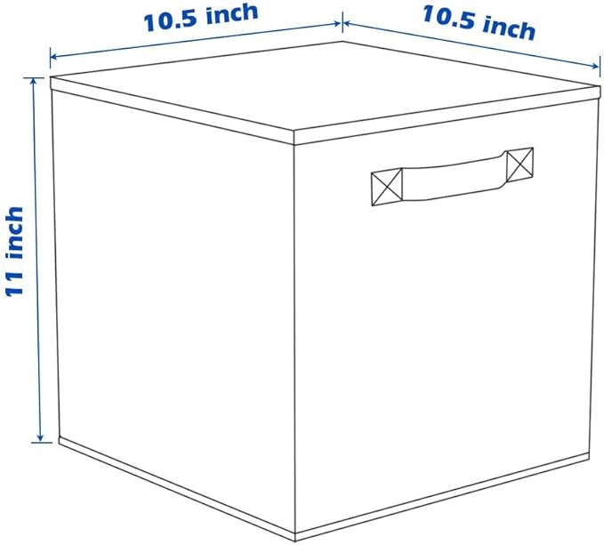 Shellkingdom Storage Bins, Foldable Fabric Storage Cubes And Cloth Storage Organizer Drawer For Closet And Toys Storage,2 Pack（Light Blue）