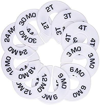 Blulu 10 Pack Clothing Rack Size Dividers Round Hangers Dividers