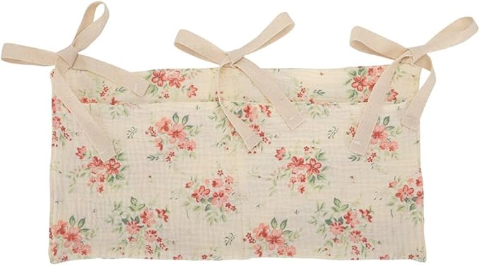 Eforcase 2PCS Baby Crib Organizer Cot Caddy Bed Storage Bag Hanging Pocket Diaper Nursery Organizer Bed Hanging Organizer Bag