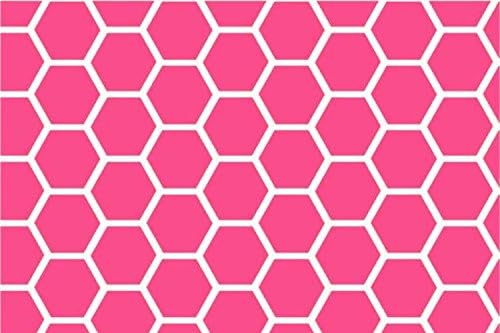 SheetWorld Baby Fitted Cradle Sheet 18 x 36 inches, 100% Cotton Woven Sheet, Unisex Boy Girl, Hot Pink Honeycomb, Made in USA