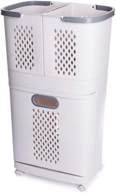 Removable Laundry Basket Classification Thickened Storage Rack Household Storage Bucket White