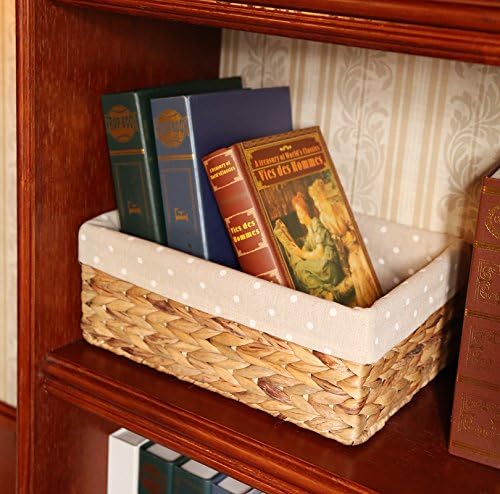 Rectangular Wicker Storage container, Organizer Box,Kingwillow, Art & Craft (Small)
