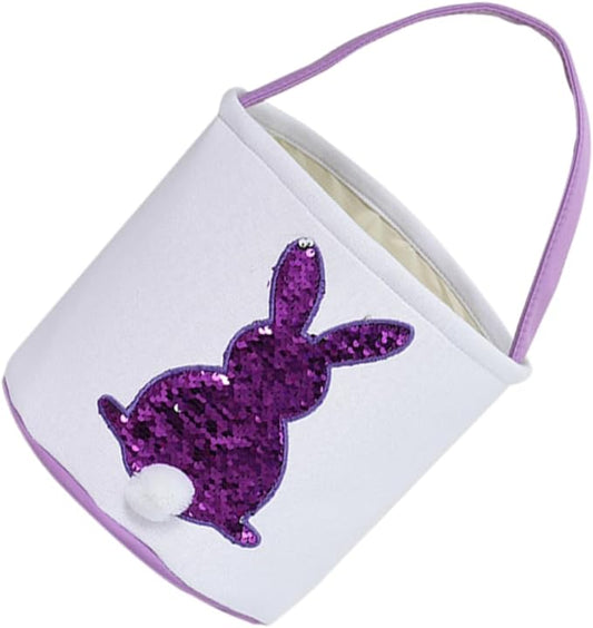 1pc Easter Bunny Storage Basket Soft Carrying Bag for Adorable Candy and Egg Organizer for Easter Decorations and Parties