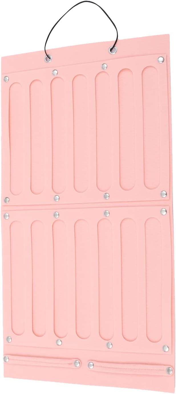 Hanging Organizer Large Capacity for Kids Wall Hanging Hair Headband Organizer Pink Shoe Storage Bag with 24 Pockets Wall Door Closet Organizer for Hair Accessories Toys Shoes