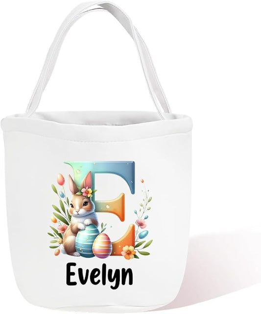 callie Personalized Easter Basket Stuffers, Custom Initial and Name on Basket Stuffers, Easter Bonus Gifts Brithday Gifts for Family Son Daughter (Cute Rabbit)