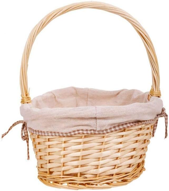 Wicker Lined Baskets Set 3 Pieces