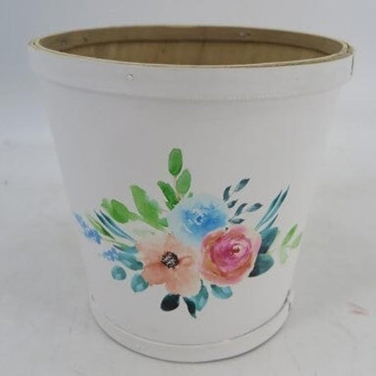 AI-3510-415-Q02 White with Pink & Blue Floral Pattern Basket - Set of 2