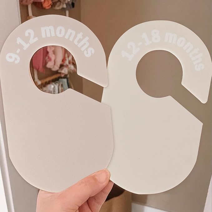 baby closet dividers-double sided clothes organizer for newborn to 24 months size closthes neutral closet organizer for baby girl boy， baby clothes dividers for closet for nursery room decor