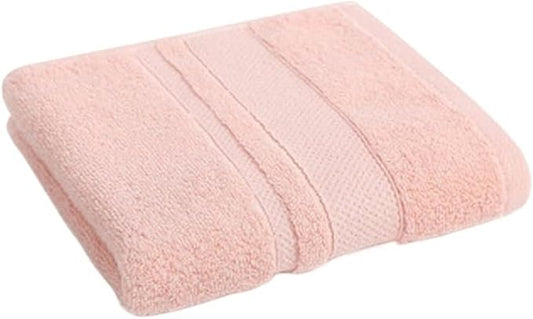 3 Pack Cotton Towels, Thick Soft Bath Face Towels, 72x35cm Solid Color(Pink)