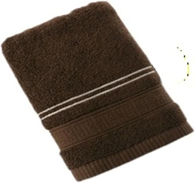 3 Pack Cotton Bath Towels 70x34 cm, Soft and Absorbent, Solid Color Jacquard Face Towels(Dark Brown)