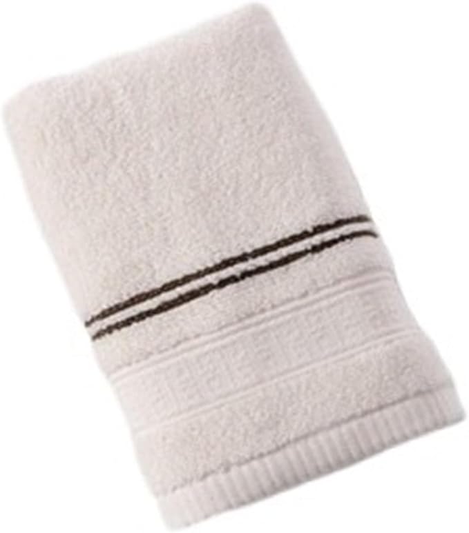 3 Pack Cotton Bath Towels 70x34 cm, Soft and Absorbent, Solid Color Jacquard Face Towels(Light Brown)