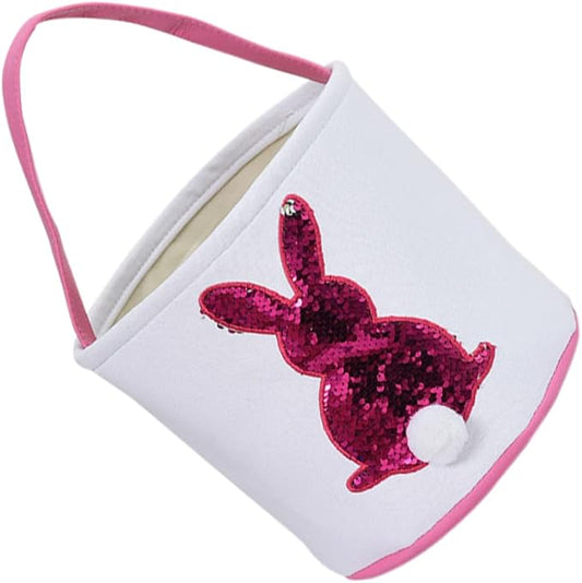 1pc Easter Bunny Basket Portable Candy Storage Bag for Party Decoration Adorable Design Durable Craftsmanship for Home and Event Use