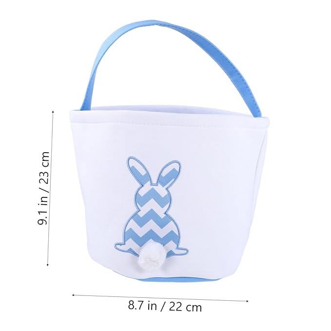 1pc Easter Bunny Basket Plush Tail for Candy Storage Cute Cloth for Easter Decoration Handheld Holder for and Daily Use Bright Design