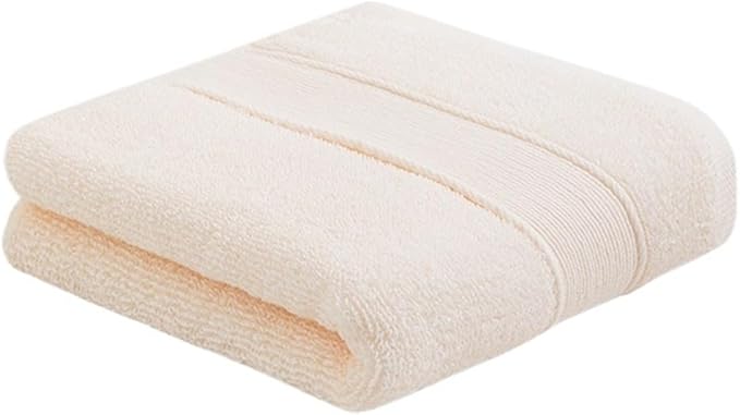 3-Pack Soft Cotton Bath Towels, Absorbent Face Towels and Washcloths(Beige)