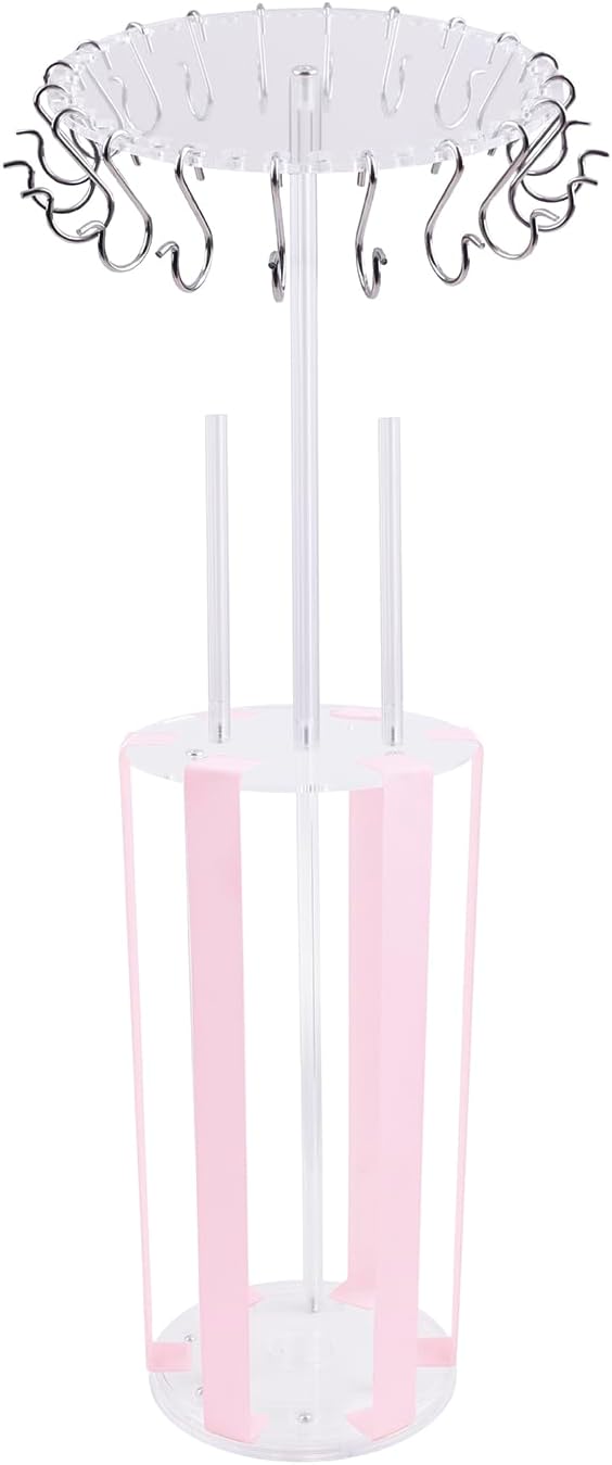 Bow Holder Bow Organizer for Girls,Baby Hair Clips Storage Stand, Rotatable Hair Accessory Organizer Rack for Baby Newborn Infant Toddler Kids (snzp-18-1)