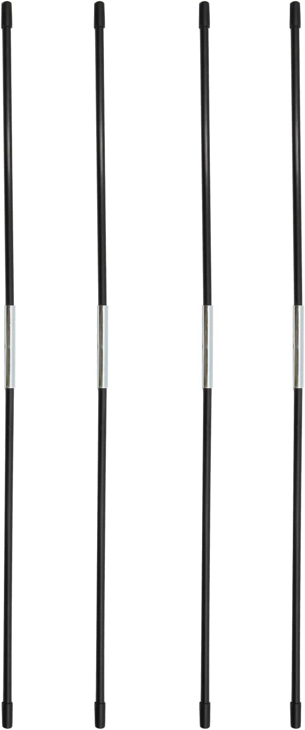 DOKEHOM [4 Pack] 26.5-Inches Fiberglass Rods for Slim Pro 29" and X-Large Pro 29" Laundry Hamper on Wheels (Black)