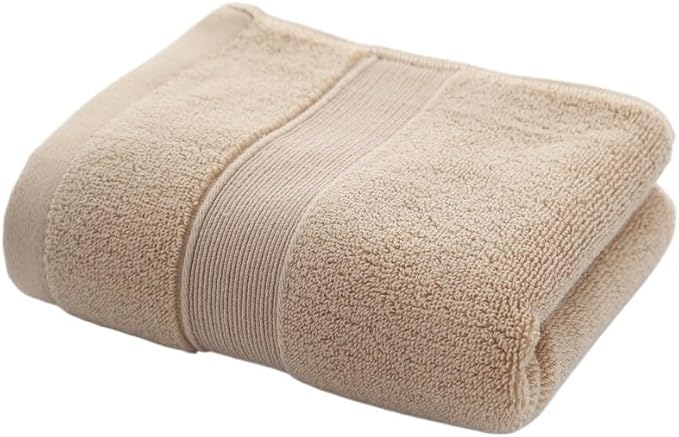 3 Pack Cotton Bath Towels, Thick and Large, Soft & Absorbent, Gentle on Skin, Multiple Colors(Brown)