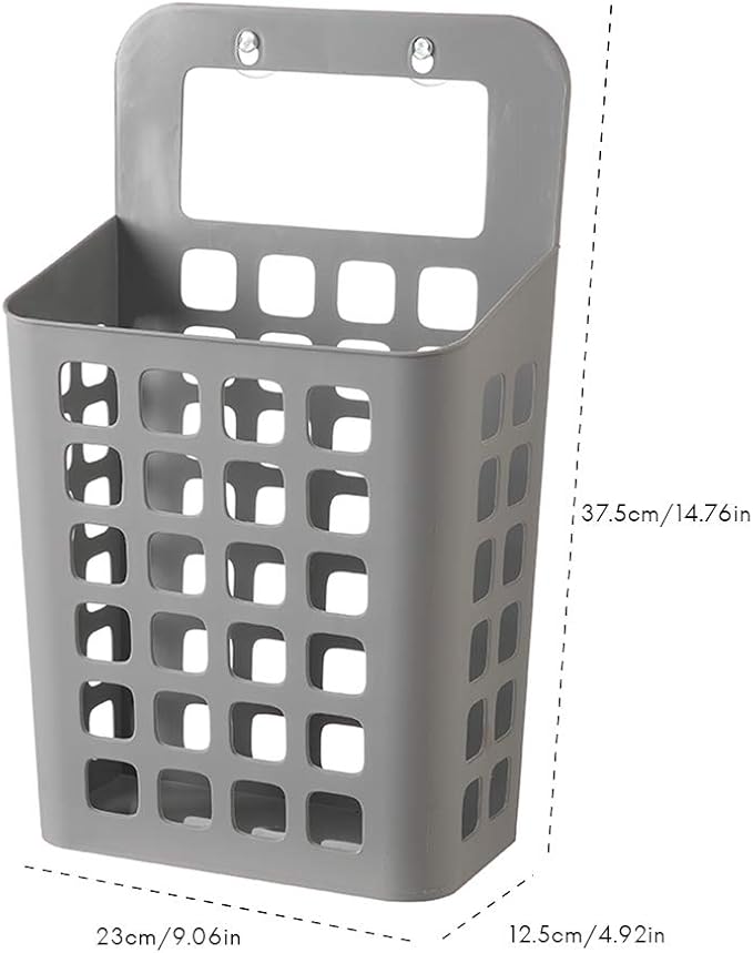 Wall-Mounted Laundry Basket Dirty Clothes Organizer Laundry Bag Hollow Household Storage Basket