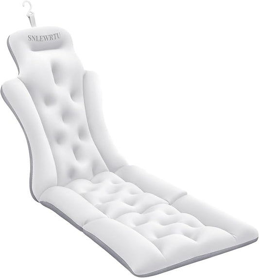 Full Body Bath Pillow for Bathtub, Thick & Luxury Bathtub Pillow Bathtub Cushion with 192 Suction Cups for Head & Neck, Back Support, Ideal Bath Pillows for Tub Women' Gifts Spa, Soaking