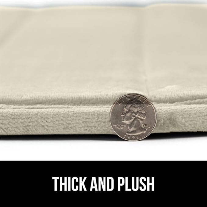 GORILLA GRIP Memory Foam Bath Mat, Soft Absorbent US Designed Bathroom Rug, Gripping Dots Machine Washable Bathmat, Cushioned Floor Mats, Shower Sink Rugs Room Décor Accessories, 24x17 Champagne
