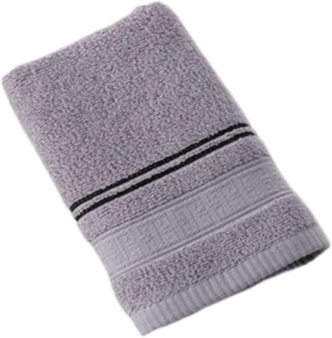 3 Pack Cotton Bath Towels 70x34 cm, Soft and Absorbent, Solid Color Jacquard Face Towels(Light Grey)