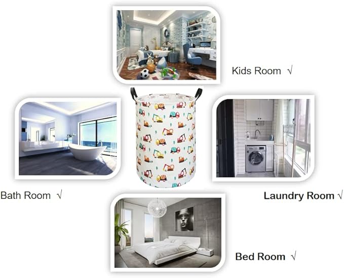 Round Laundry Basket Storage Bins Nursery Hamper Gift Baskets for Home,Office,Home Decor