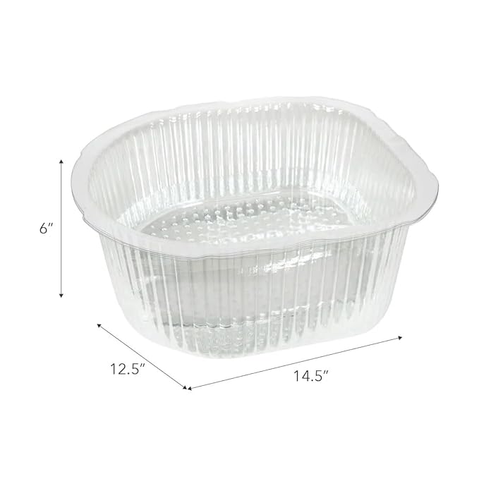 ForPro Universal Pedi Bath Liners - 50% THICKER - Fit Footsie Bath Plus Foot Bath, Disposable Pedicure Foot Tub Liners for Foot Spa Basins & Foot Bath Soaks, Clear, 50-Count