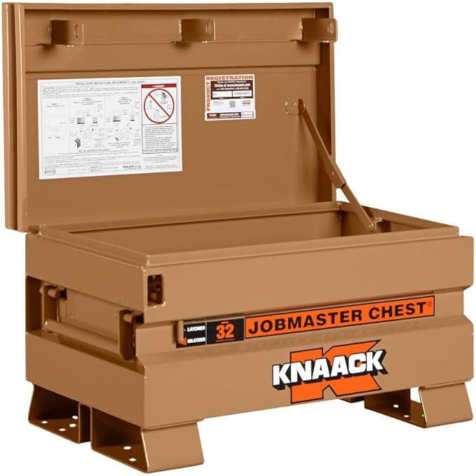 KNAACK Jobsite Chest, 32 inch W x 19 inch D x 13 inch H, Tan