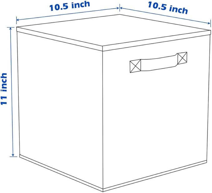 ShellKingdom Storage Bins, Foldable Fabric Storage Cubes And Cloth Storage Organizer Drawer For Closet And Toys Storage, 6 Pack (Purple)