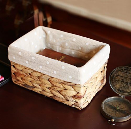 Rectangular Wicker Storage container, Organizer Box,Kingwillow, Art & Craft (Small)