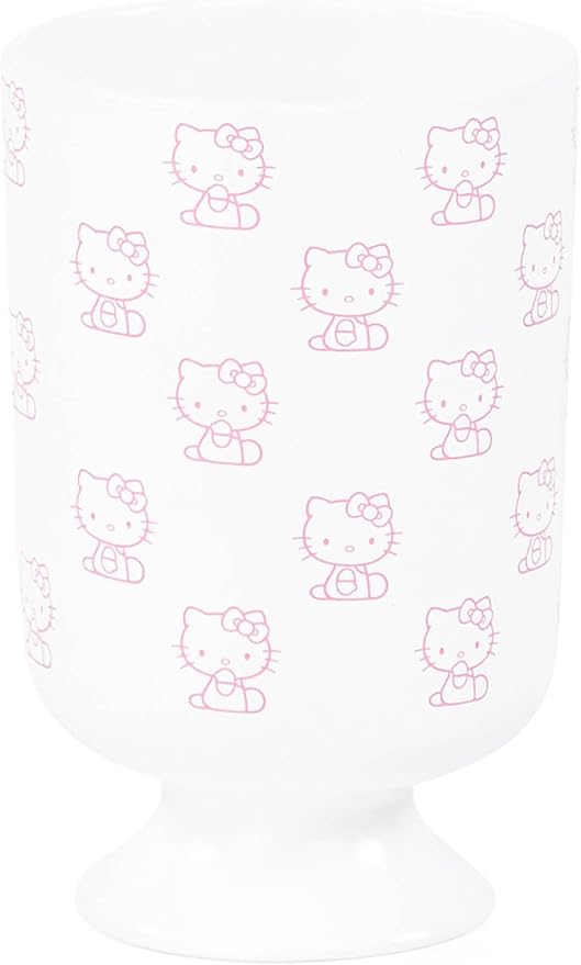 Hello Kitty Bathroom Tumbler - Pink & White Resin Toothbrush/Pencil Holder - Bathroom Accessory