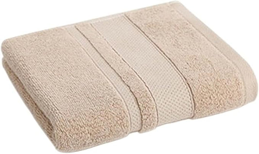 3 Pack Cotton Towels, Thick Soft Bath Face Towels, 72x35cm Solid Color(Brown)